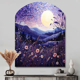 Lavender Enchanting Lavender Pointillism I - Asymmetric Metal Wall Art