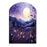 Lavender Enchanting Lavender Pointillism I - Asymmetric Metal Wall Art