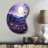 Lavender Enchanting Lavender Pointillism I - Asymmetric Metal Wall Art