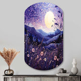 Lavender Enchanting Lavender Pointillism I - Asymmetric Metal Wall Art