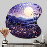 Lavender Enchanting Lavender Pointillism I - Asymmetric Metal Wall Art