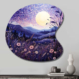 Lavender Enchanting Lavender Pointillism I - Asymmetric Metal Wall Art