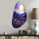 Lavender Enchanting Lavender Pointillism I - Asymmetric Metal Wall Art