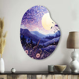 Lavender Enchanting Lavender Pointillism I - Asymmetric Metal Wall Art