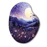 Lavender Enchanting Lavender Pointillism I - Asymmetric Metal Wall Art