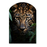 Leopard Silent Stalk I - Asymmetric Metal Wall Art