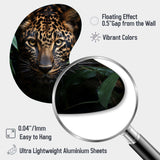 Leopard Silent Stalk I - Asymmetric Metal Wall Art