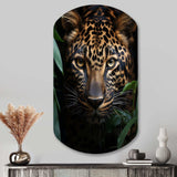 Leopard Silent Stalk I - Asymmetric Metal Wall Art