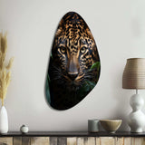 Leopard Silent Stalk I - Asymmetric Metal Wall Art