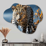 Leopard Sleek Leopard - Asymmetric Metal Wall Art