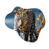 Leopard Sleek Leopard - Asymmetric Metal Wall Art