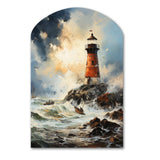 Vintage Lighthouses Guiding Light I - Asymmetric Metal Wall Art