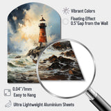 Vintage Lighthouses Guiding Light I - Asymmetric Metal Wall Art