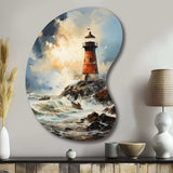 Vintage Lighthouses Guiding Light I - Asymmetric Metal Wall Art