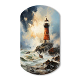 Vintage Lighthouses Guiding Light I - Asymmetric Metal Wall Art