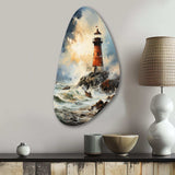 Vintage Lighthouses Guiding Light I - Asymmetric Metal Wall Art