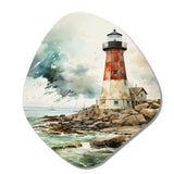 Vintage Lighthouses Guiding Light V - Asymmetric Metal Wall Art