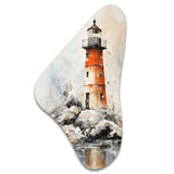 Lighthouses By The Cliff II - Asymmetric Metal Wall Art