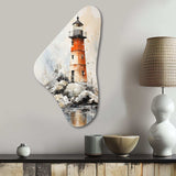 Lighthouses By The Cliff II - Asymmetric Metal Wall Art