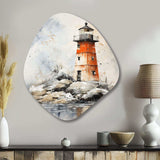 Lighthouses By The Cliff II - Asymmetric Metal Wall Art