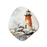 Lighthouses By The Cliff II - Asymmetric Metal Wall Art