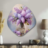 Lilacs Romantic Impression I - Asymmetric Metal Wall Art