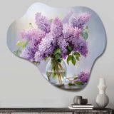 Lilacs Romantic Impression III - Asymmetric Metal Wall Art