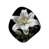 Black White Lily Exquisite I - Asymmetric Metal Wall Art