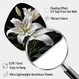 Black White Lily Exquisite II - Asymmetric Metal Wall Art