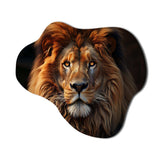 Lion Portrait - Asymmetric Metal Wall Art