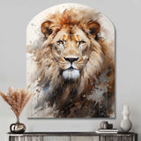 Lion Portrait Photography - Asymmetric Metal Wall Art