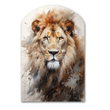 Lion Portrait Photography - Asymmetric Metal Wall Art