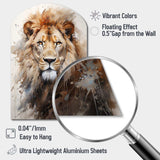 Lion Portrait Photography - Asymmetric Metal Wall Art