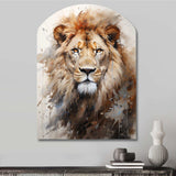 Lion Portrait Photography - Asymmetric Metal Wall Art