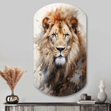 Lion Portrait Photography - Asymmetric Metal Wall Art