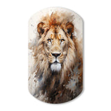 Lion Portrait Photography - Asymmetric Metal Wall Art