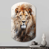 Lion Portrait Photography - Asymmetric Metal Wall Art