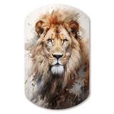 Lion Portrait Photography - Asymmetric Metal Wall Art