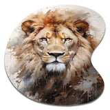 Lion Portrait Photography - Asymmetric Metal Wall Art