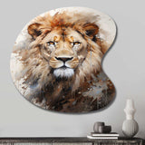 Lion Portrait Photography - Asymmetric Metal Wall Art