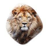 Lion Portrait Photography - Asymmetric Metal Wall Art