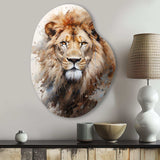 Lion Portrait Photography - Asymmetric Metal Wall Art