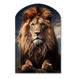 Lion Regal King - Asymmetric Metal Wall Art