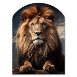 Lion Regal King - Asymmetric Metal Wall Art