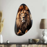 Lion Regal King - Asymmetric Metal Wall Art