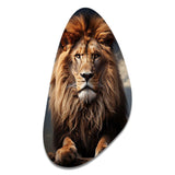 Lion Regal King - Asymmetric Metal Wall Art