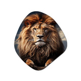 Lion Regal King - Asymmetric Metal Wall Art