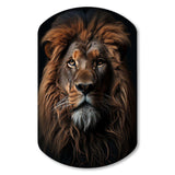 Lion Regal King Portrait - Asymmetric Metal Wall Art