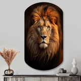 Lion Regal Majesty Lion - Asymmetric Metal Wall Art