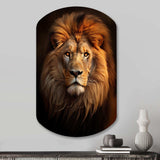 Lion Regal Majesty Lion - Asymmetric Metal Wall Art